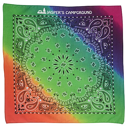 Rainbow Paisley Bandana - 22" x 22" Main Image
