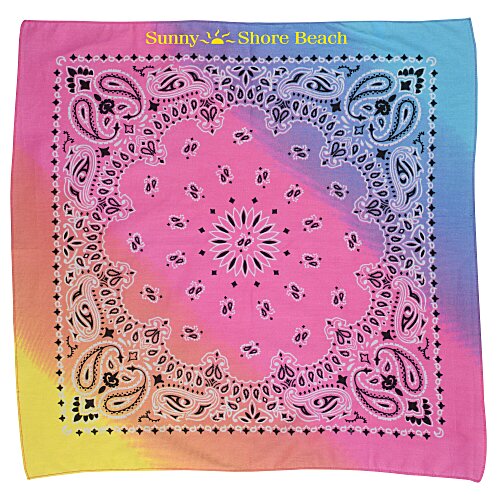 Pastel Paisley Bandana - 22" x 22" Main Image