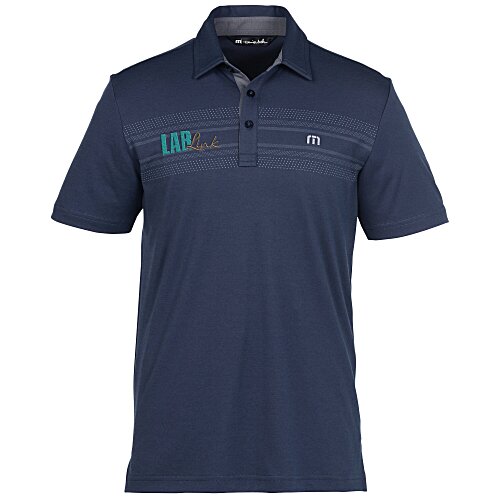 TravisMathew Micro-Dot Chest Stripe Polo Main Image