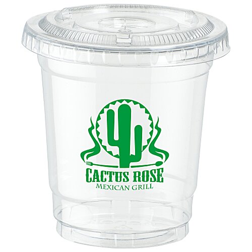 Clear Soft Plastic Cup with Lid - 8 oz Main Image