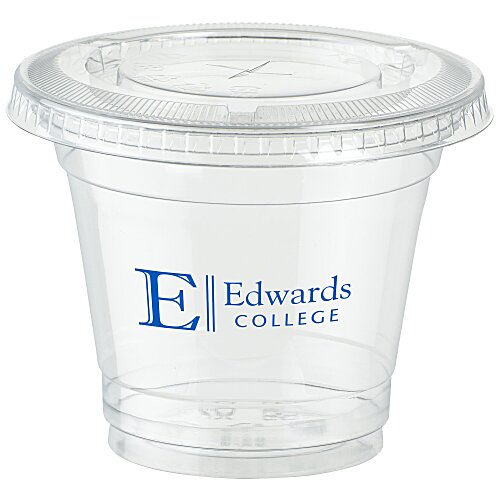 Clear Soft Plastic Cup with Lid - 9 oz Main Image
