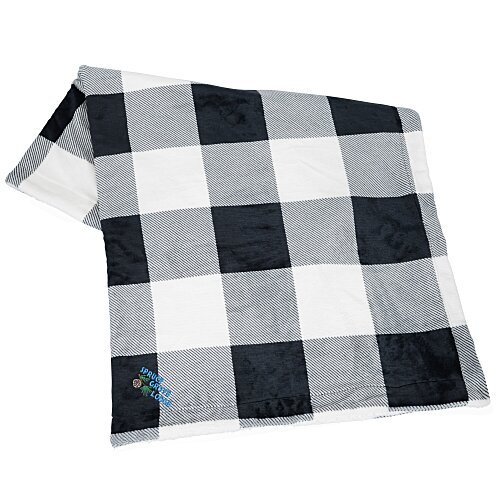 Buffalo Plaid Fleece Sherpa Blanket Main Image