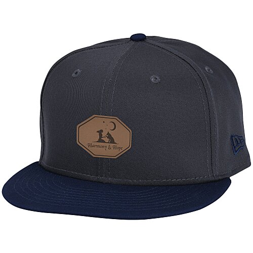 New Era Flat Bill Snapback Cap - Laser Engraved Patch Main Image