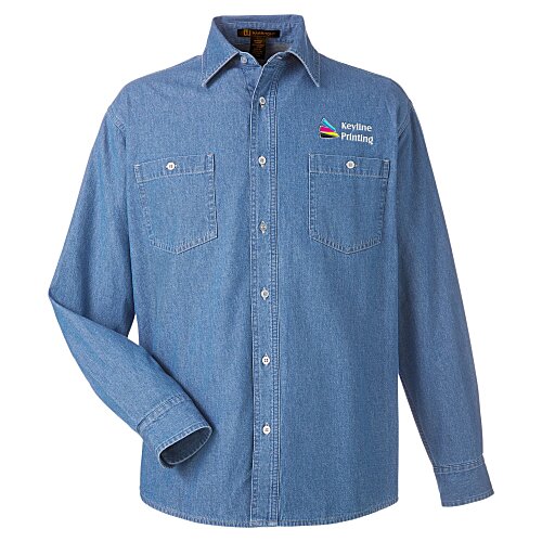 Harriton Denim Shirt-Jacket Main Image