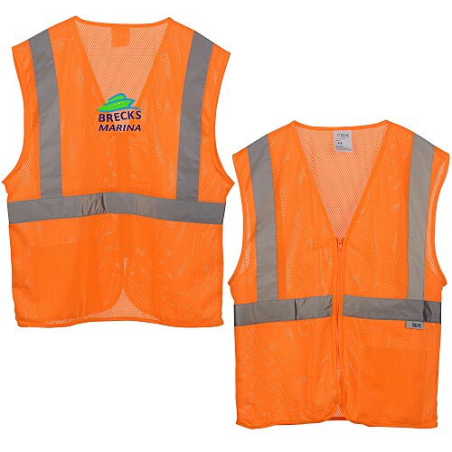 Xtreme Visibility Reflective Zip Mesh Vest Main Image