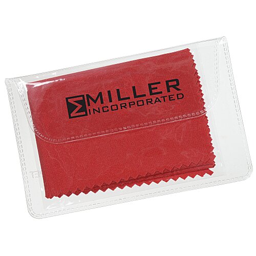 Recycled Polyester Cleaning Cloth in Printed Pouch Main Image