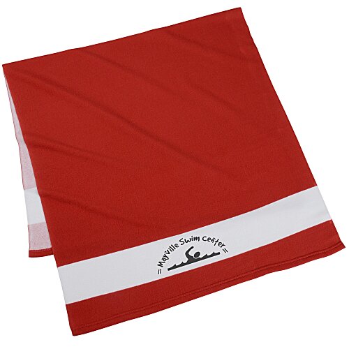 Colorblock Microfiber Beach Towel Main Image