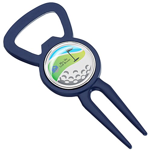 Divot Bottle Opener Tool with Ball Marker Main Image