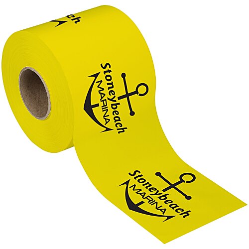 Custom Barricade Tape - 6 inches- Yellow Main Image