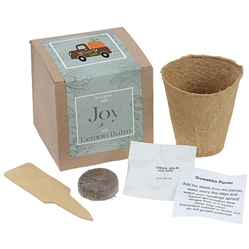 Growable Planter Gift Kit - Lemon Balm Main Image