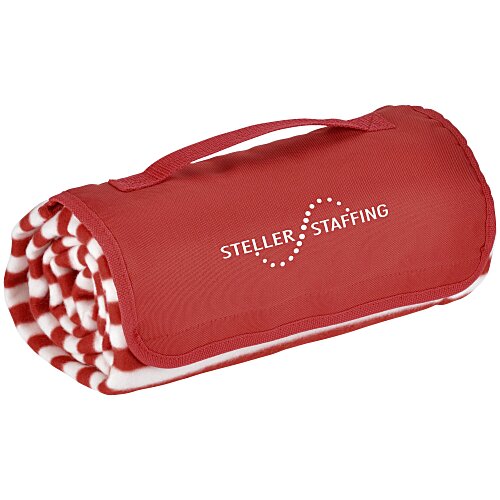 Fleece Stripe Roll Up Blanket Main Image