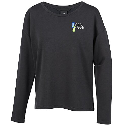 French Terry Drop Shoulder Stretch Pullover - Ladies' Main Image