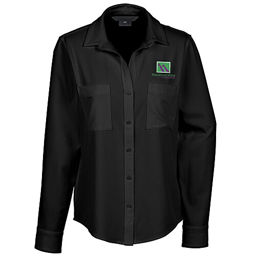 Fine Crepe Stretch Camp Blouse - Ladies' Main Image