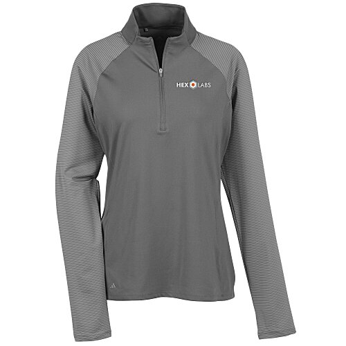 adidas Stripe Block 1/4-Zip Pullover - Ladies' Main Image