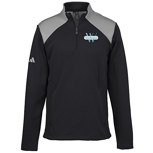 adidas Textured Mixed Media 1/4-Zip Pullover - Men's Main Image