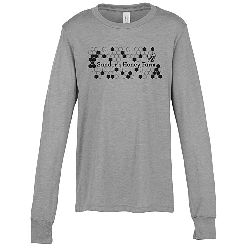 Bella+Canvas Long Sleeve Crewneck Tri-Blend T-Shirt - Youth Main Image