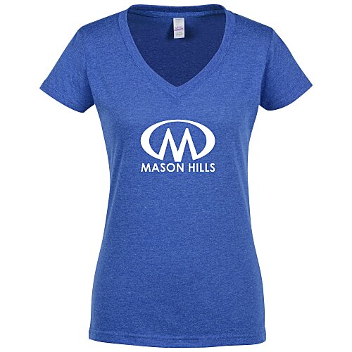 Tultex Polyester Blend V-Neck T-Shirt - Ladies' - Colors Main Image