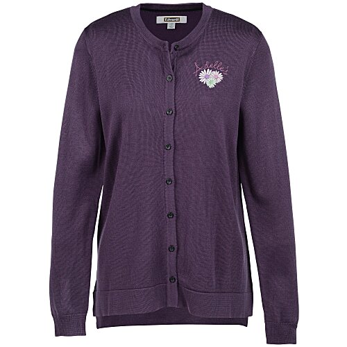 Crew Neck Cardigan with Drop Tail - Ladies' Main Image