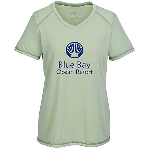Augusta Super Soft-Spun Poly V-Neck T-Shirt - Ladies' Main Image