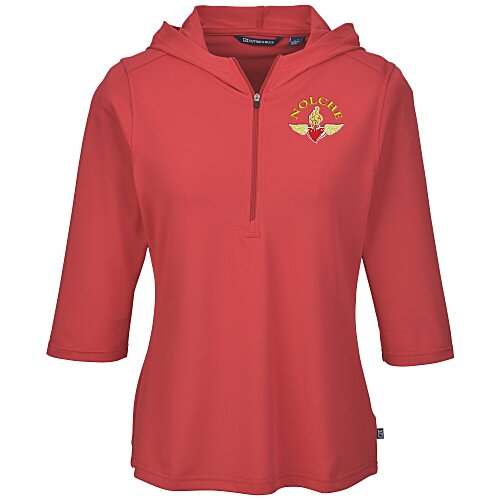 Cutter & Buck Virtue Pique 1/2-Zip Pullover Hoodie - Ladies' Main Image