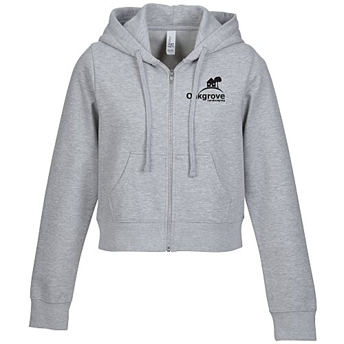Ultimate 8.3-ounce CVC Fleece Cropped Full-Zip Hoodie - Ladies' - Screen Main Image