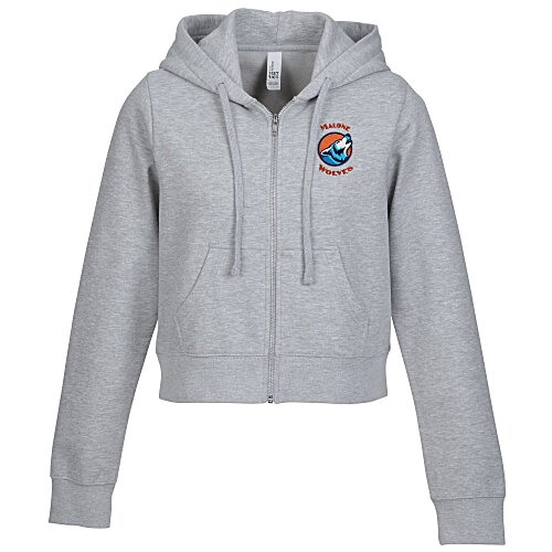 Ultimate 8.3-ounce CVC Fleece Cropped Full-Zip Hoodie - Ladies' - Embroidered Main Image