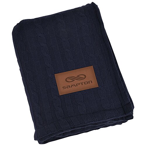Leeman Cable Knit Sherpa Blanket Main Image