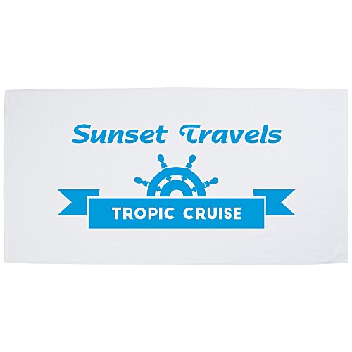 Resort Beach Towel - White - 35 inches x 70 inches Main Image
