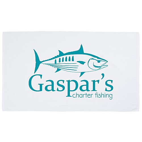 Luxury Beach Towel - White - 35 inches x 60 inches Main Image