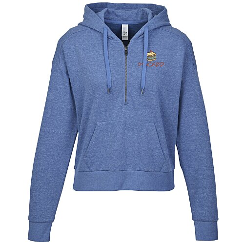 District Perfect Tri Iconic Fleece 1/2-Zip Pullover Hoodie - Ladies' - Embroidered Main Image
