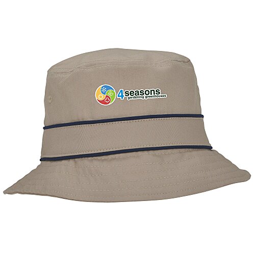 Cotton Bucket Hat with Trim Main Image