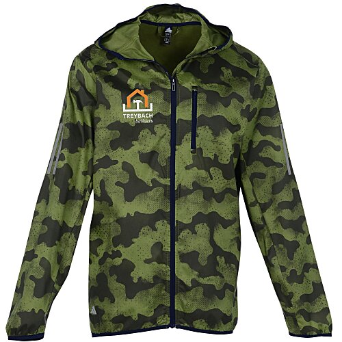 adidas Hooded Full-Zip Windbreaker - Camo Main Image