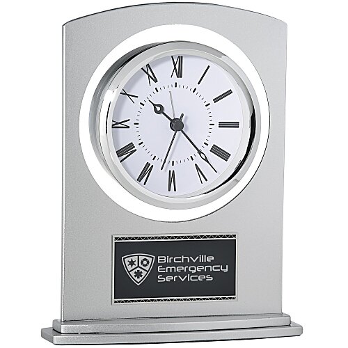 Silver Arc Clock Main Image