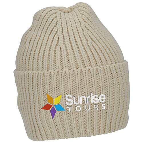 Atlantis Oak Chunky Rib Knit Cuff Beanie Main Image