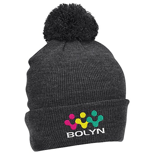 Yupoong Pom Pom Cuffed Beanie Main Image