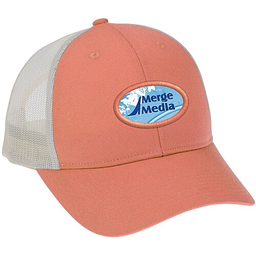 Structured Cotton Twill Trucker Cap - Full Color Patch Main Image