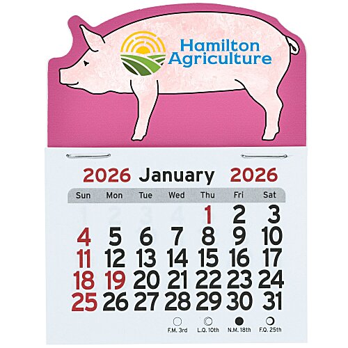 Peel-N-Stick Calendar - Pig Main Image