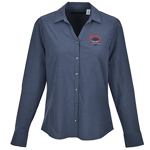Perry Ellis Heathered Woven Shirt - Ladies' Main Image