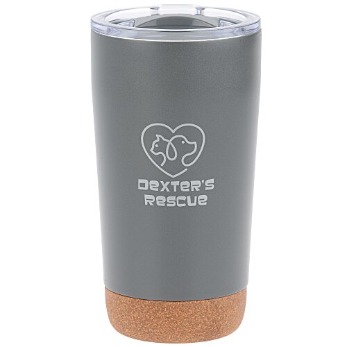 Austin Vacuum Tumbler with Cork Bottom - 16 oz. - Laser Engraved Main Image
