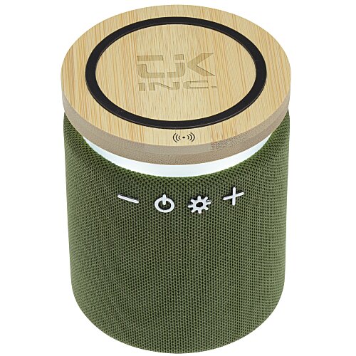 Ultra Sound Speaker with Bamboo Wireless Charger - 24 hr Main Image
