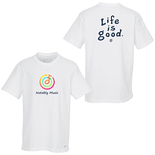 Life is Good Crusher Tee - Men's - Full Color - White - LIG Main Image