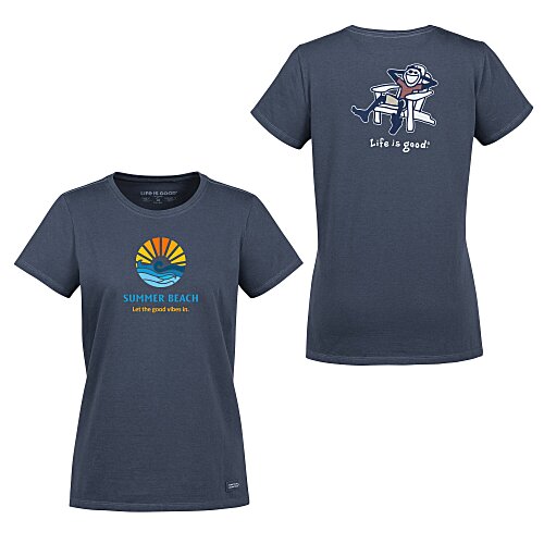 Life is Good Crusher Tee - Ladies' - Full Color - Colors - Adirondack Main Image
