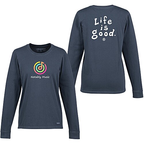 Life is Good Crusher Long Sleeve Tee - Ladies' - Full Color - LIG Main Image