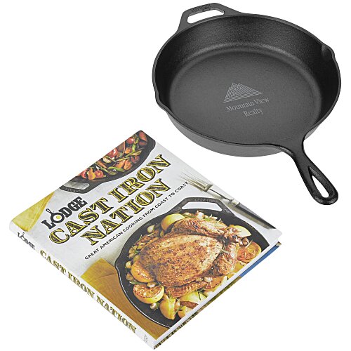 Lodge Cast Iron Skillet with Cast Iron Nation Cookbook Set - 10.25 inches Main Image