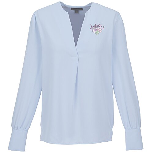 Brooks Brothers Open Neck Satin Blouse - Ladies' Main Image