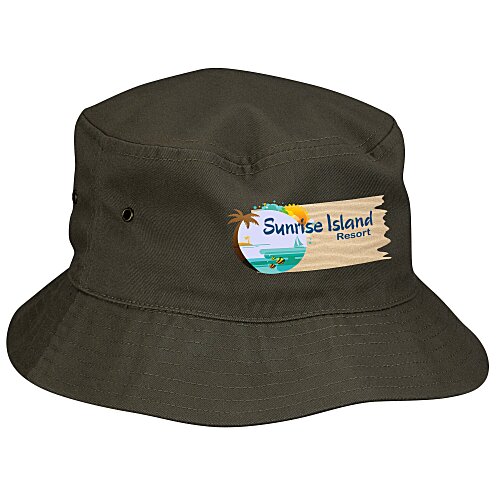 Brushed Cotton Twill Bucket Hat - Full Color Main Image