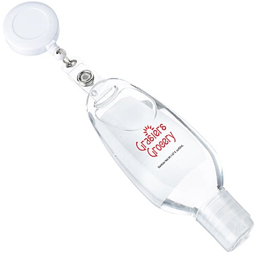 Sanitizer with Retractable Badge - 1.67 oz. Main Image