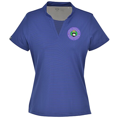 Storm Creek Optimist Stripe Interlock V-Neck Polo - Ladies' Main Image