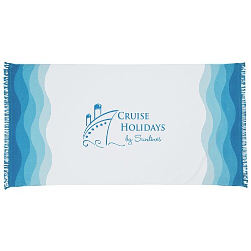 Gradient Edge Velour Beach Towel Main Image
