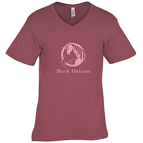 American Apparel Fine Jersey CVC V-Neck T-Shirt - Men's - Screen Main Image
